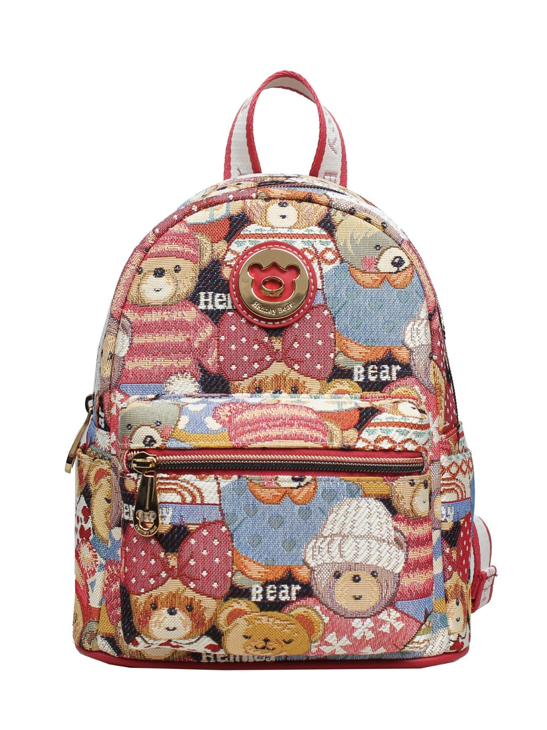 Henney Bear Tapestry Mini Backpack Henney - Discover the untold tales behind our exquisite  main image 4