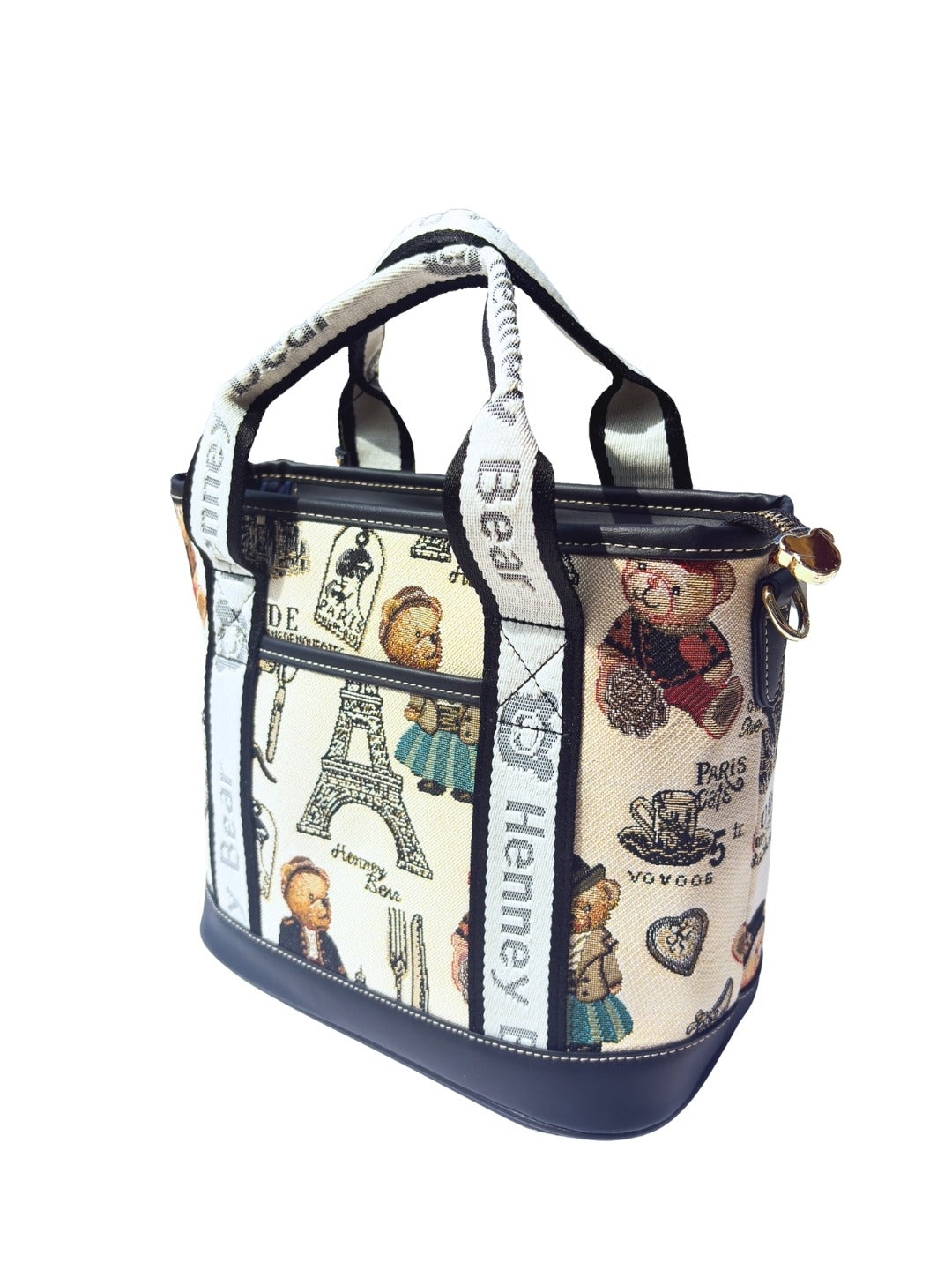 Paris Bear Top Handle Bag