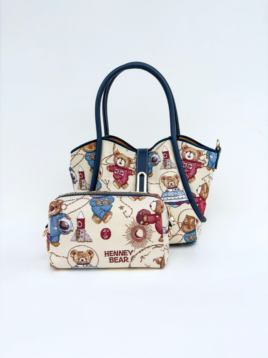 Meta Bear Top Handle Bag (Set of 2)