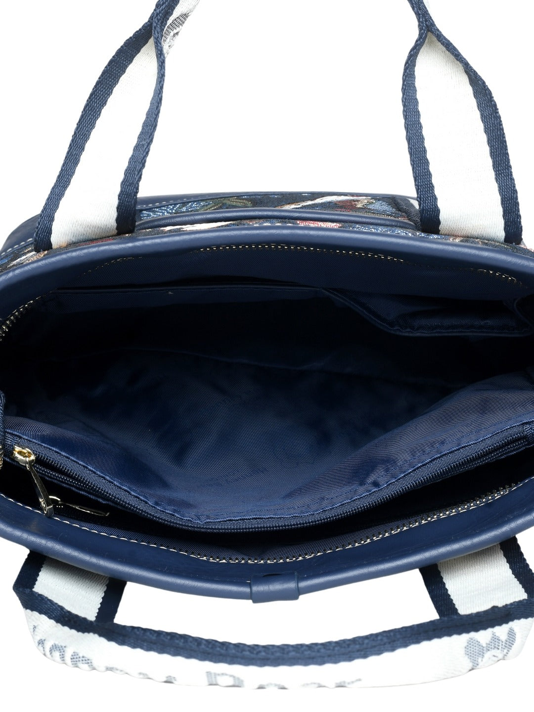 Blue Hummingbird Top Handle Bag