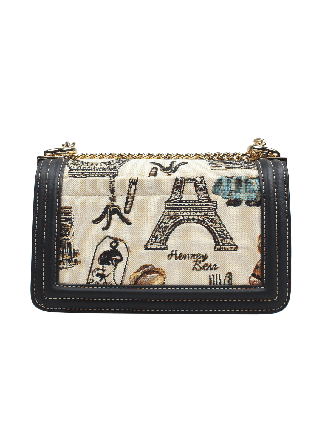 Paris Bear Sling Bag With Chain Strap