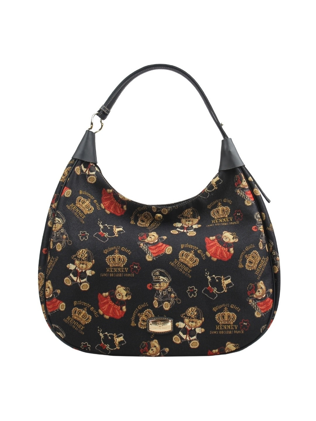 Crown Bear Hobo Bag