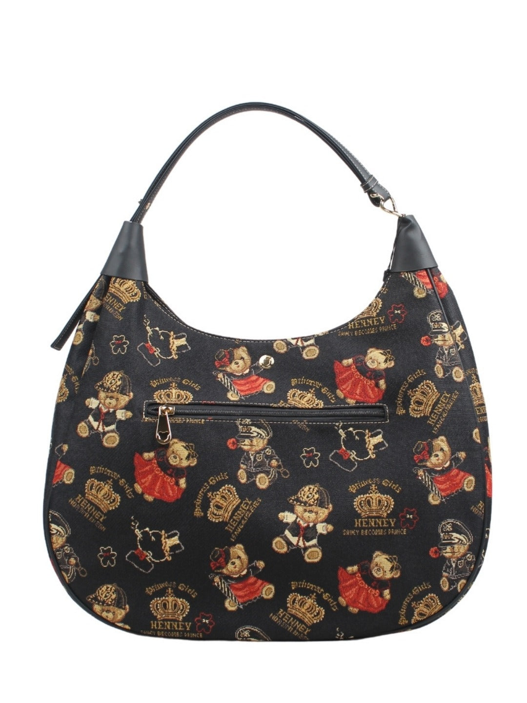 Crown Bear Hobo Bag