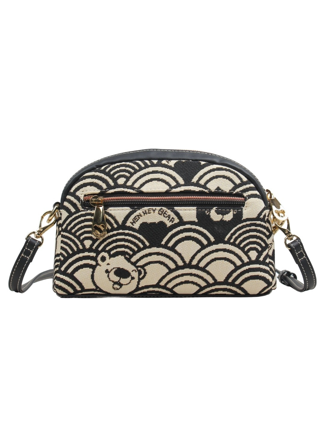 Black White Wave Sling Bag