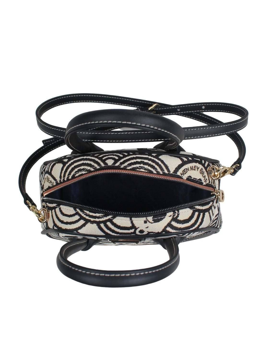 Black White Wave Top Handle