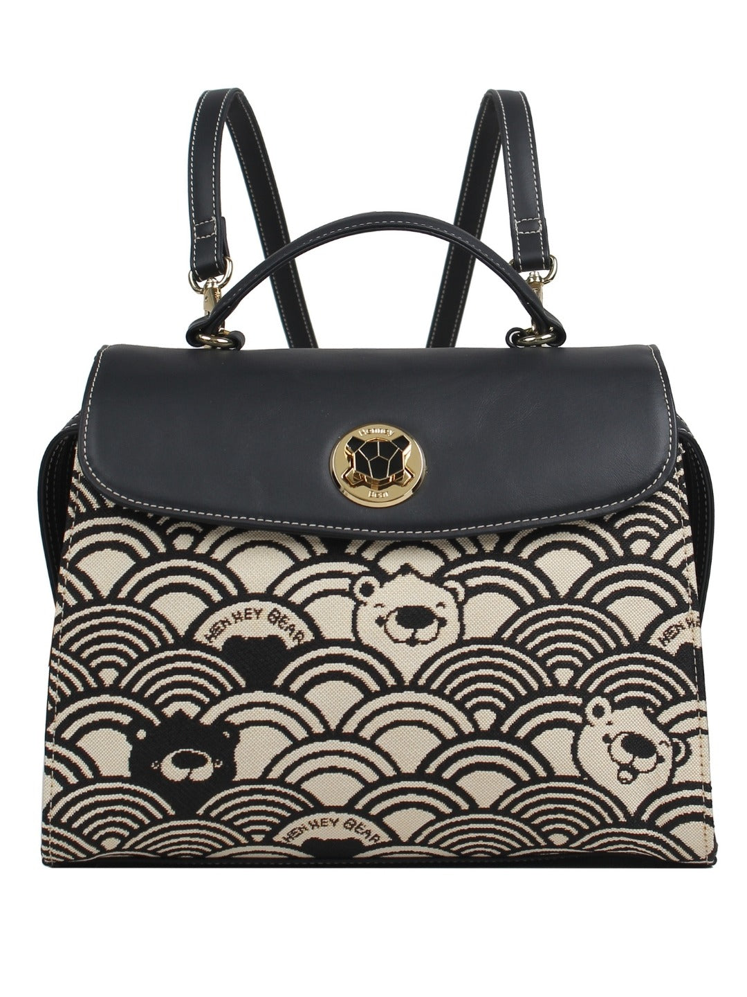 Black White Wave Backpack