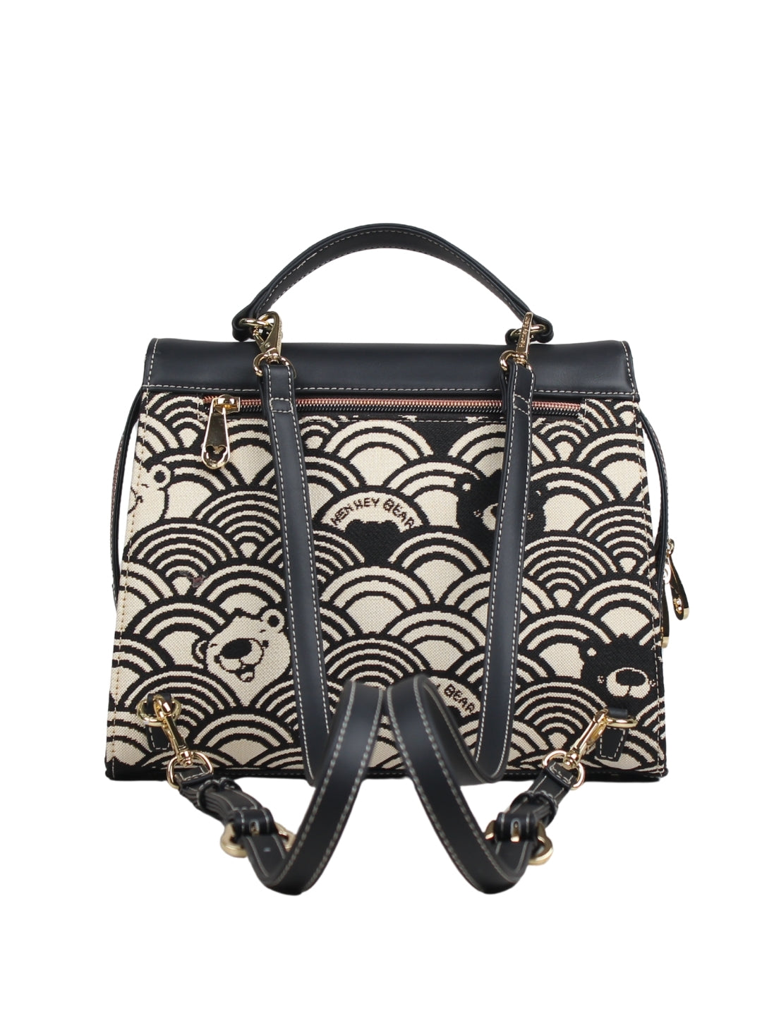 Black White Wave Backpack