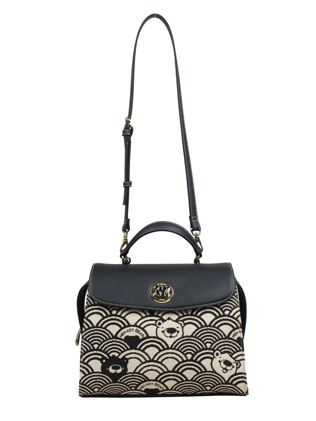 Black White Wave Backpack