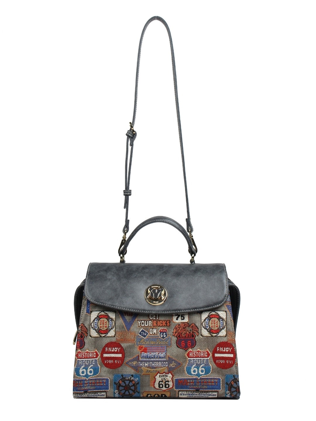 Medal Plate Grey Backpack