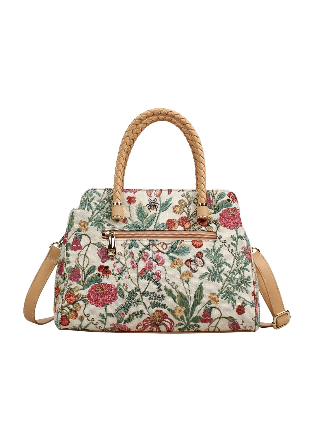 Floral Summer Beige Top Handle