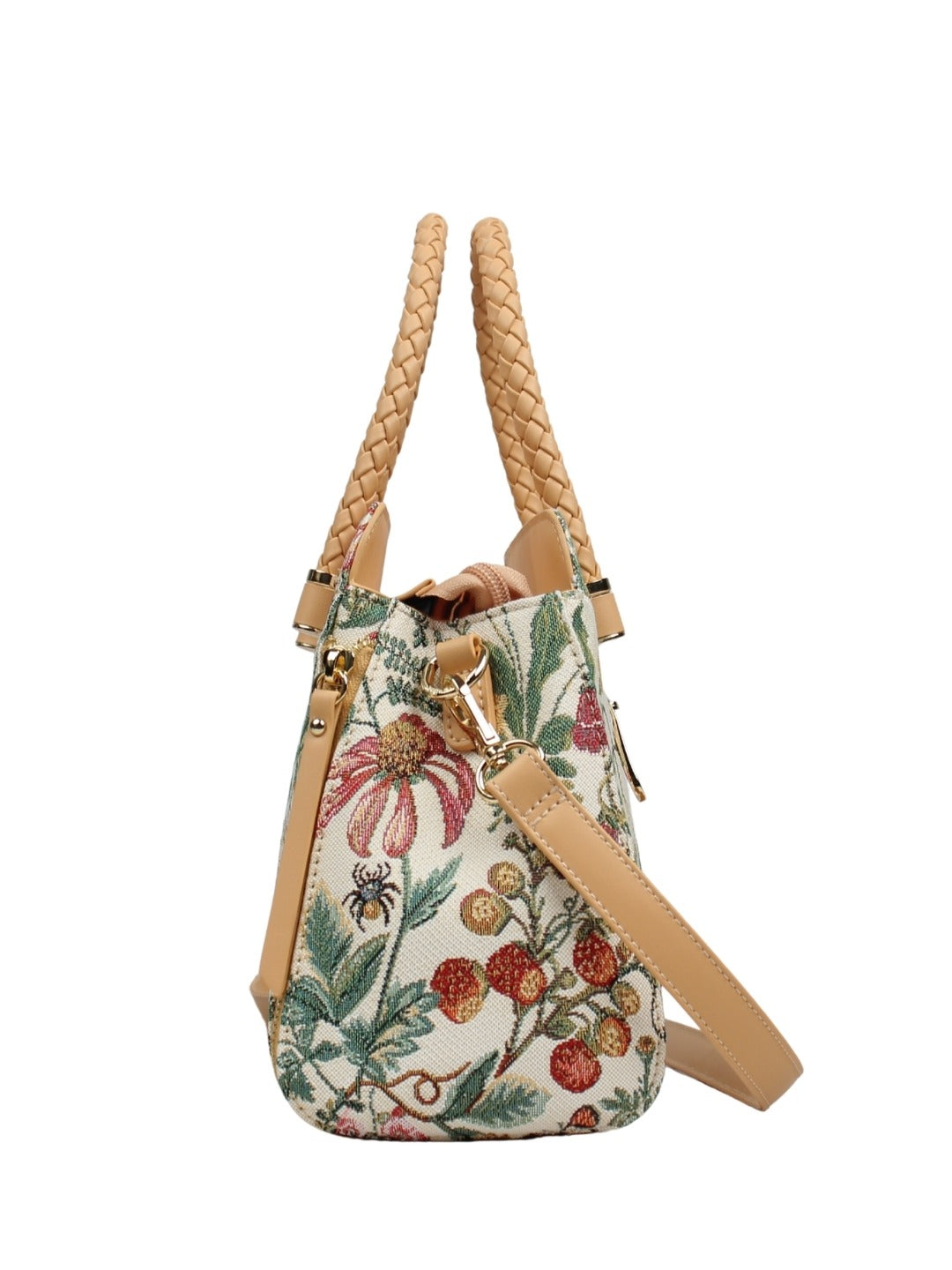 Floral Summer Beige Top Handle