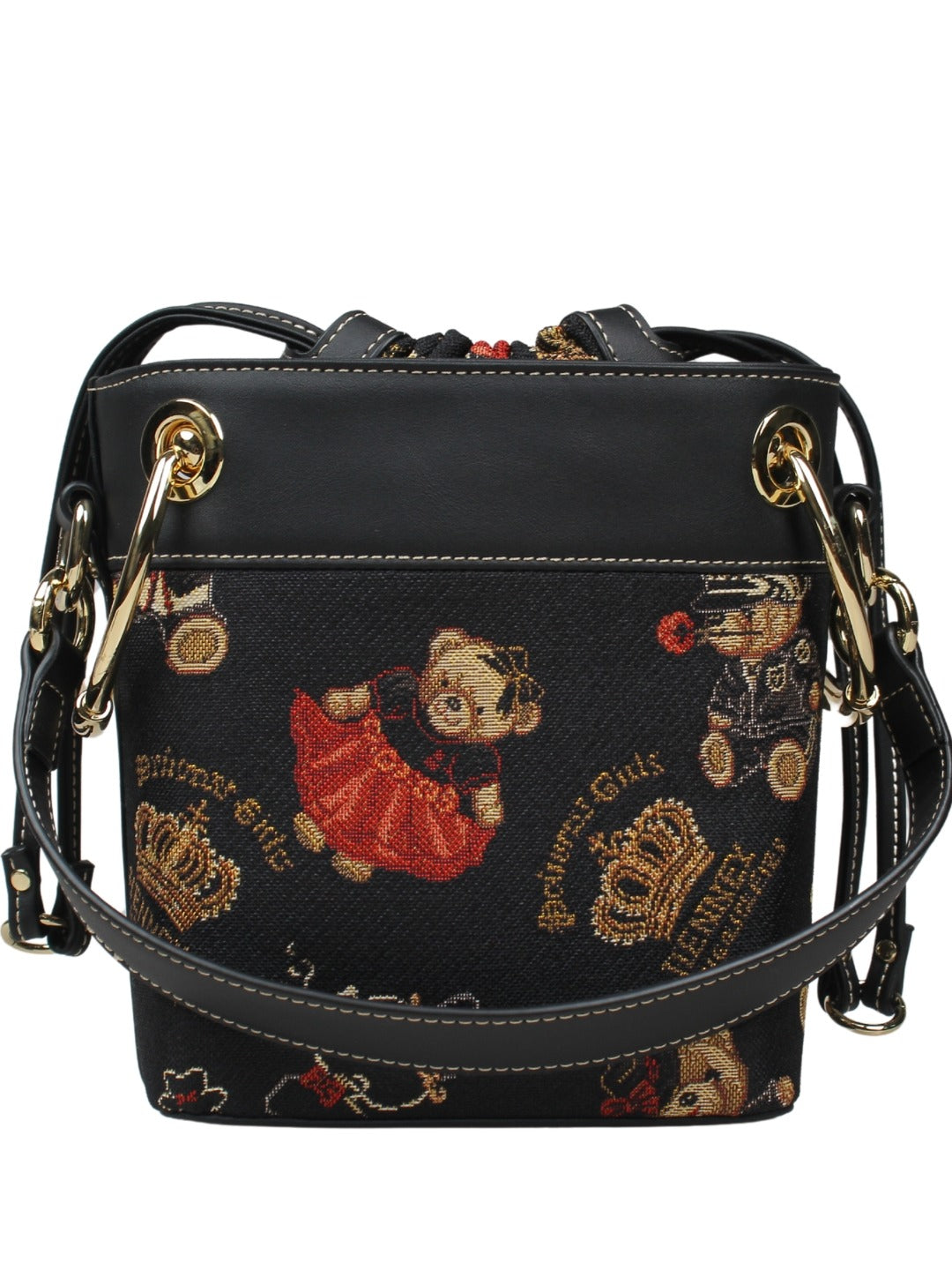 Crown Bear Bucket Bag