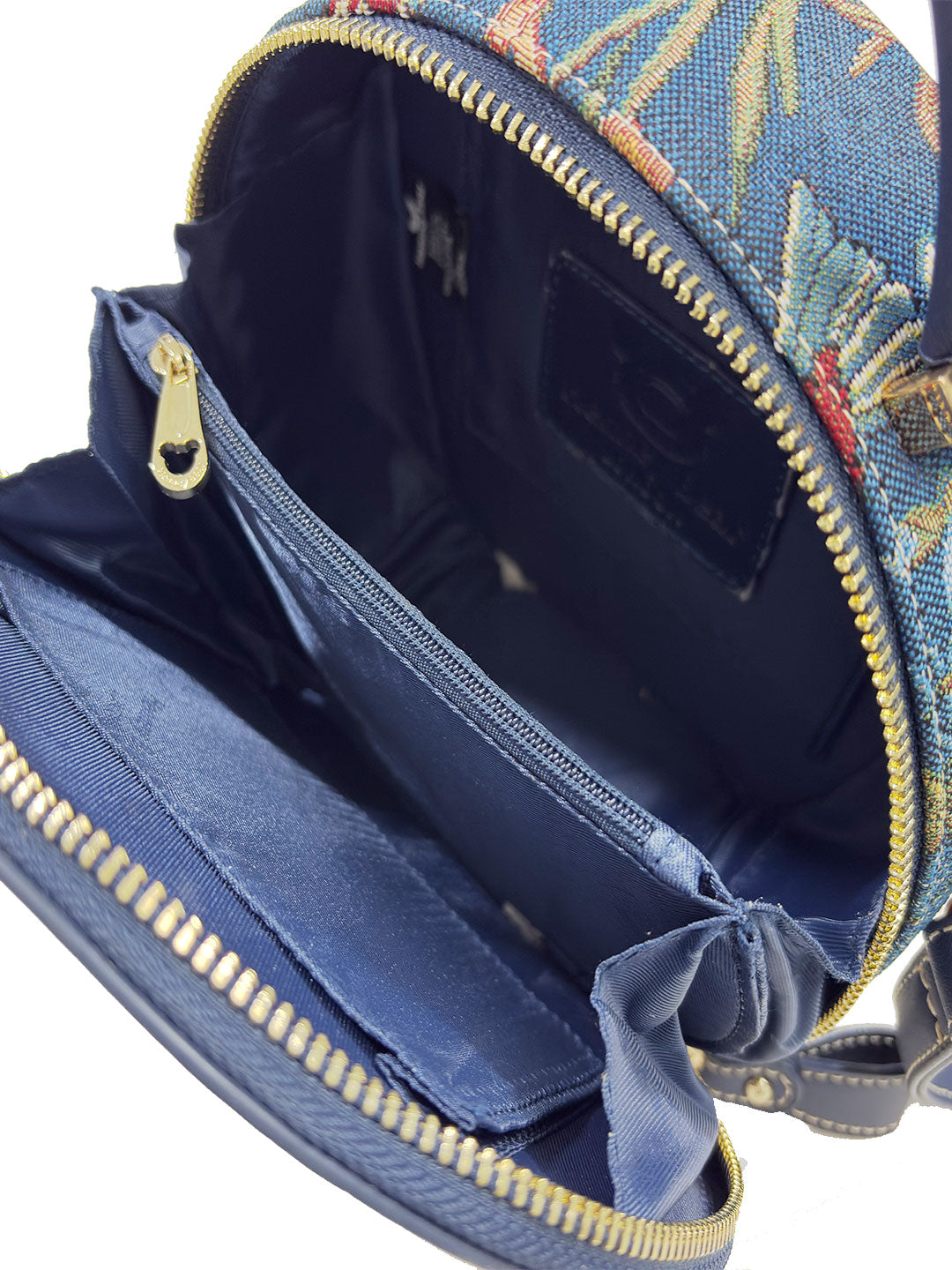 Blue Hummingbird Round Bag