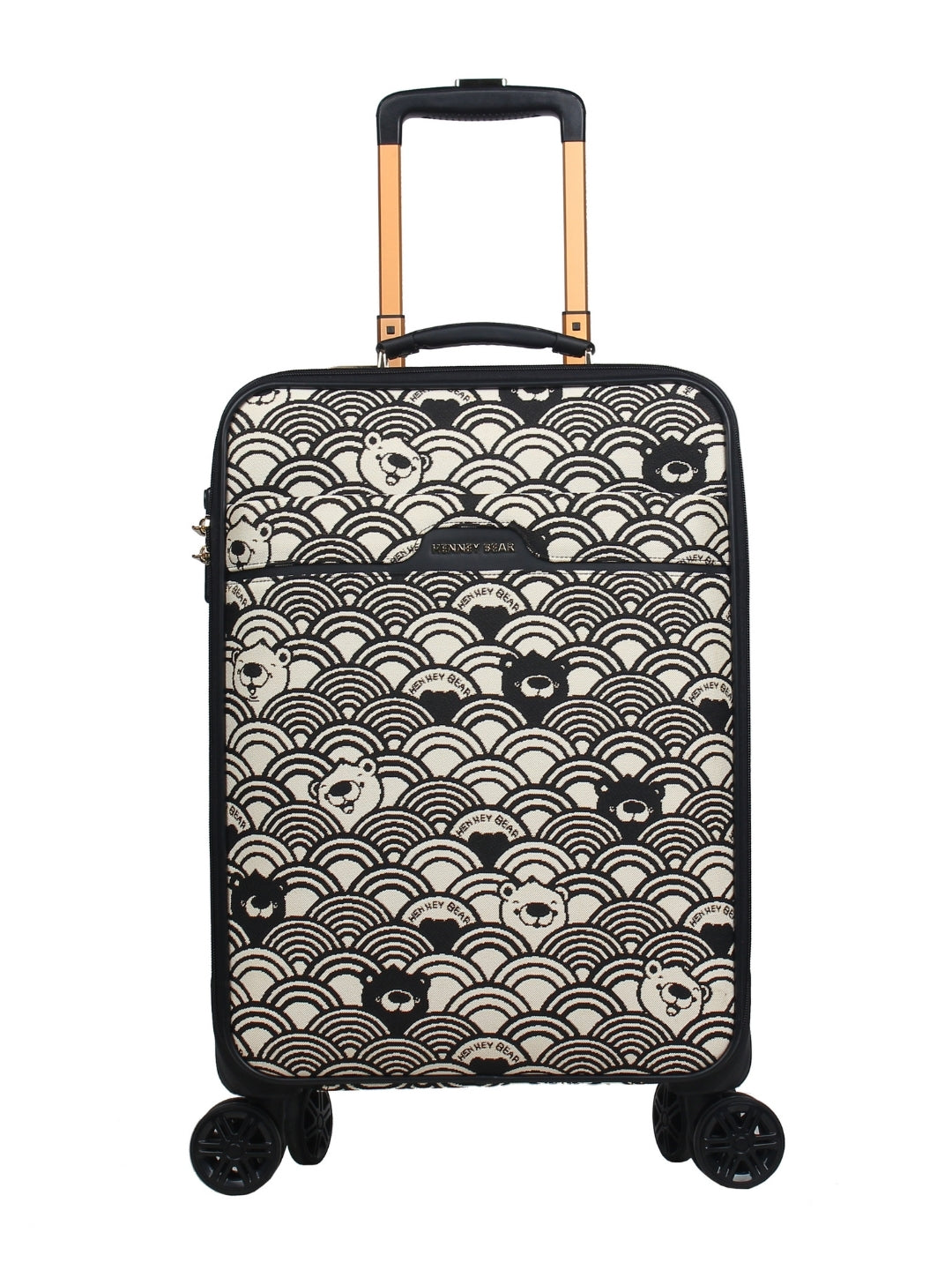 20 Inch Black White Wave Cabin Luggage