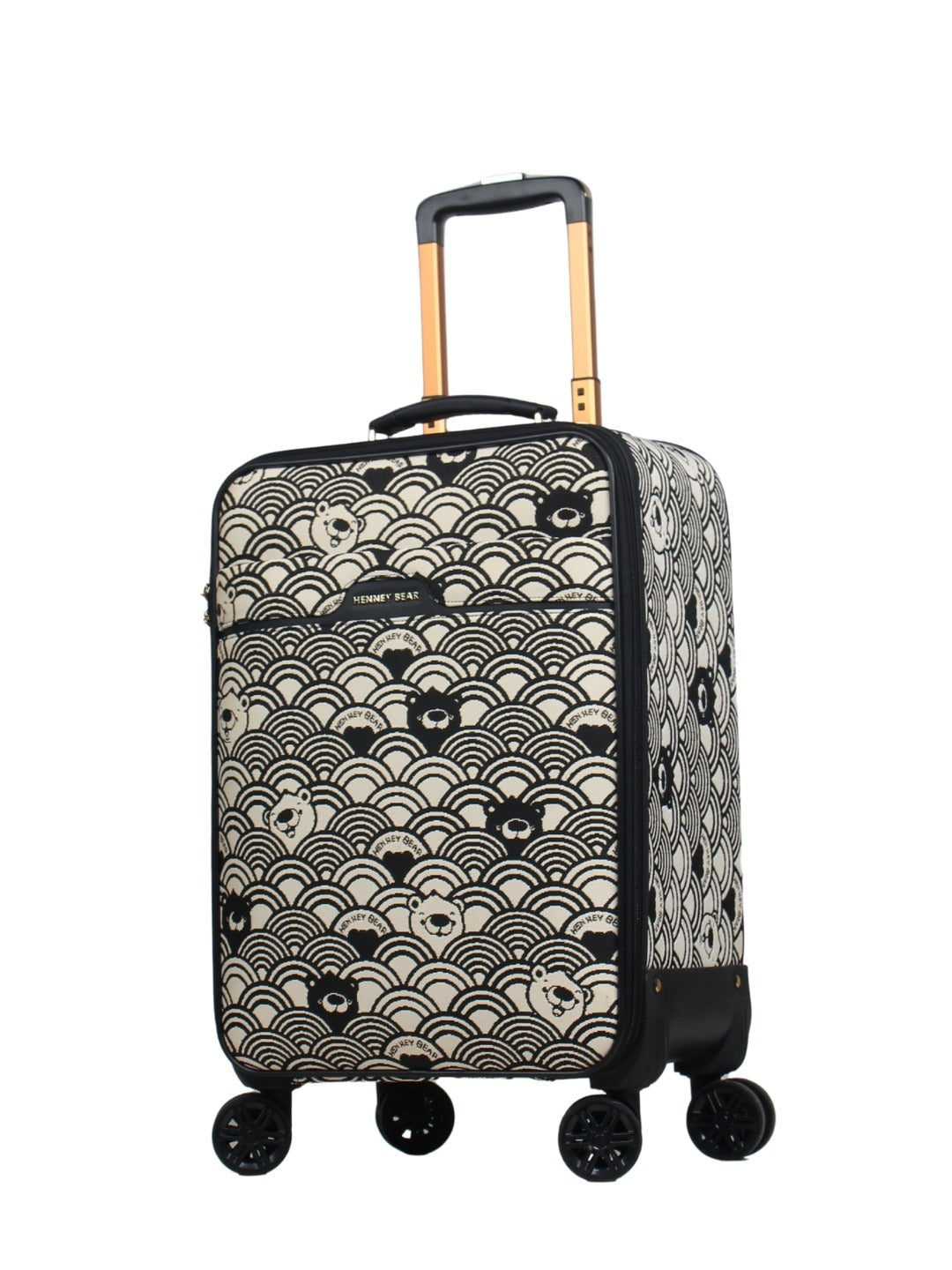 20 Inch Black White Wave Cabin Luggage