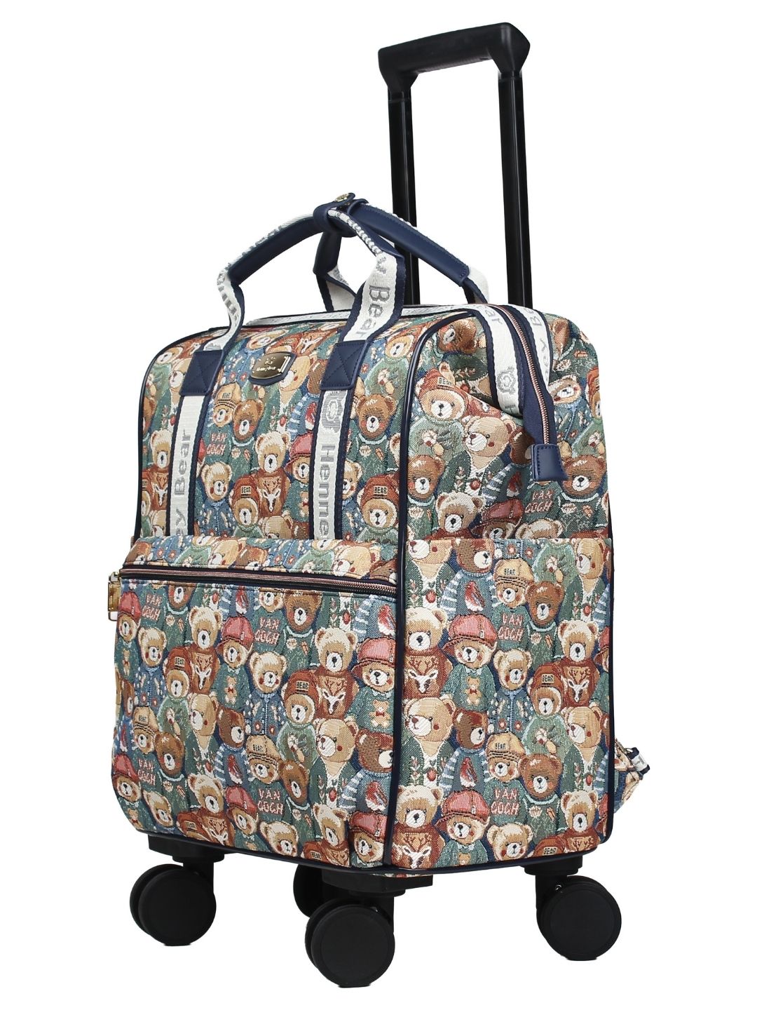 Green Bear Cabin Travel Trolley Bag