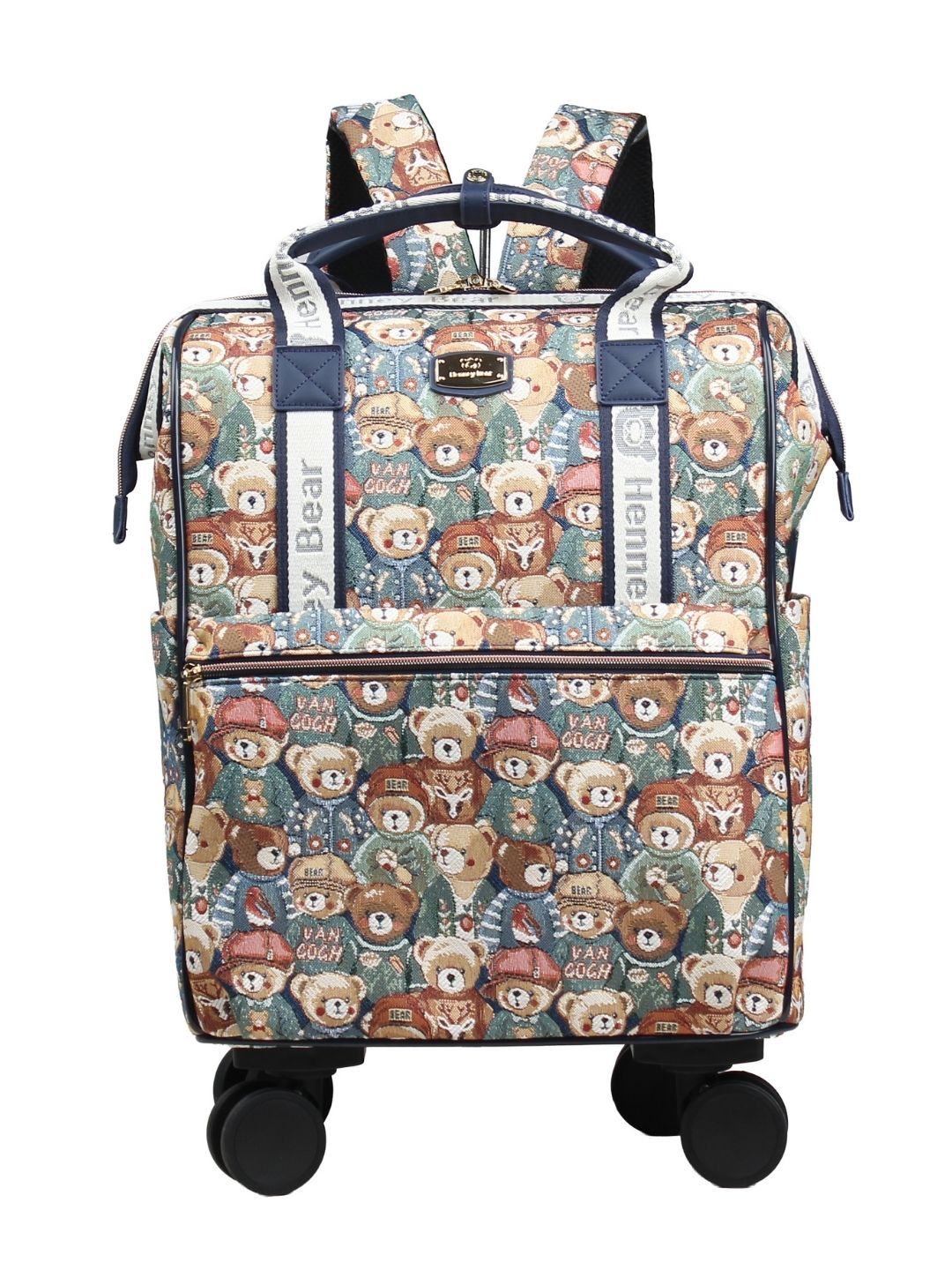 Green Bear Cabin Travel Trolley Bag