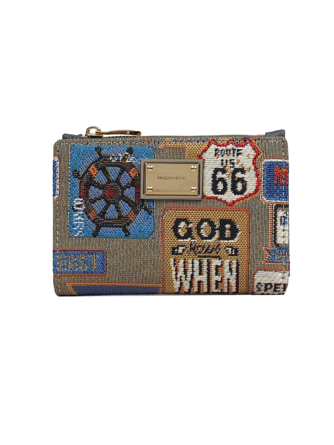 Medal Plate Grey Purse
