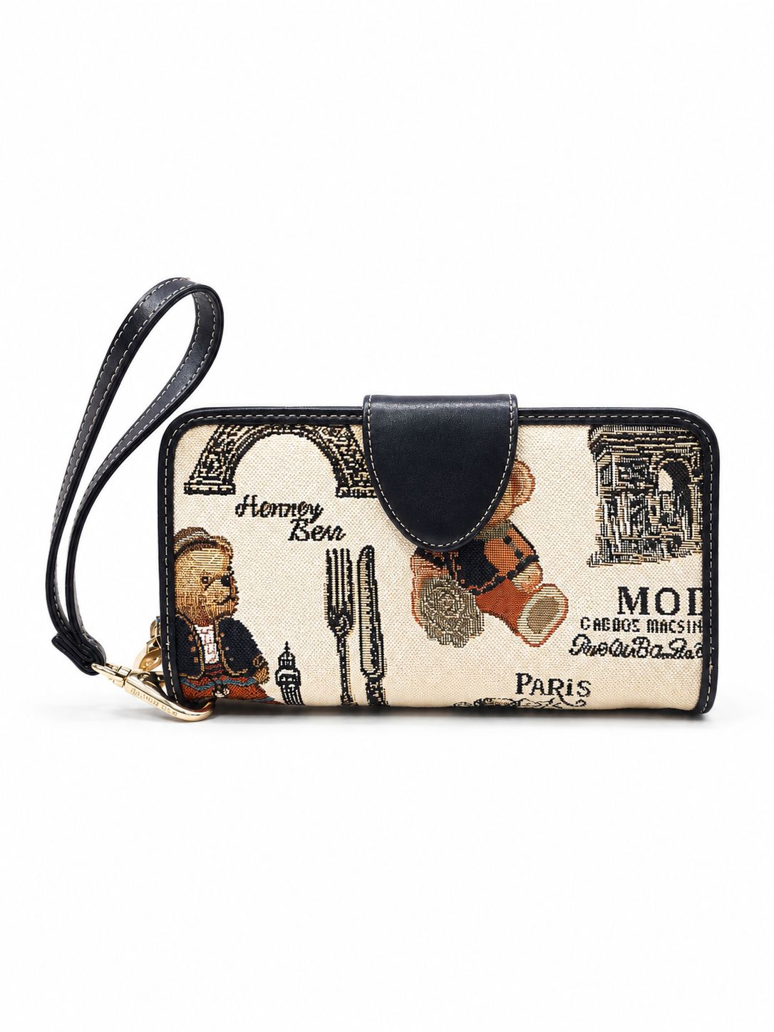 PARIS BEAR WRISTLET