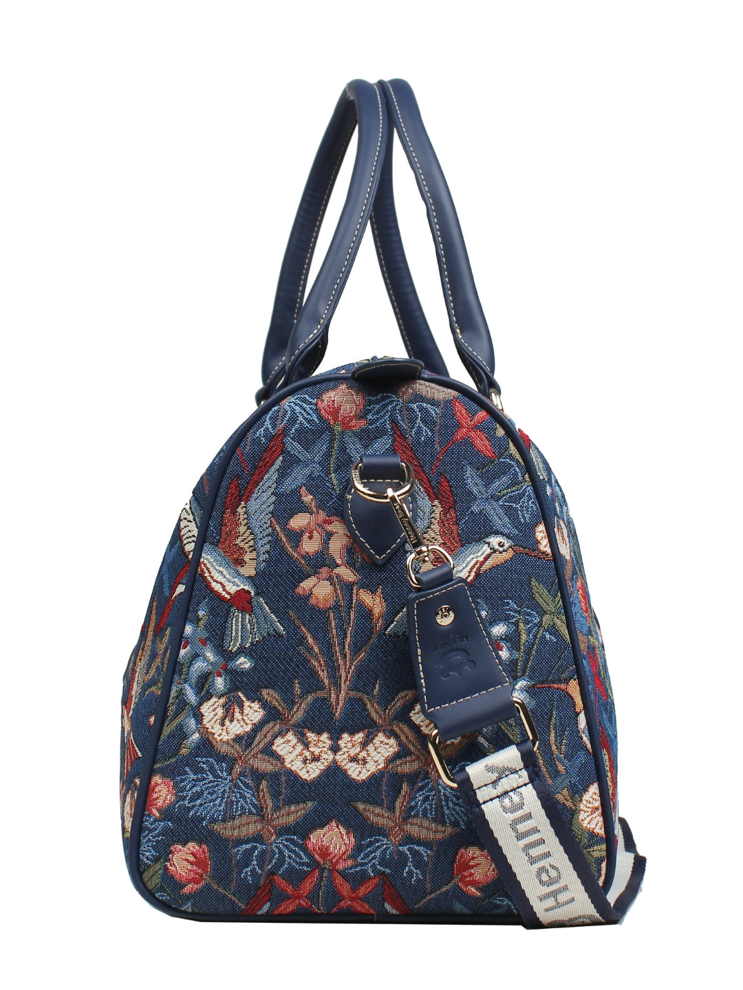 Blue Hummingbird Weekender with Shoulder Strap