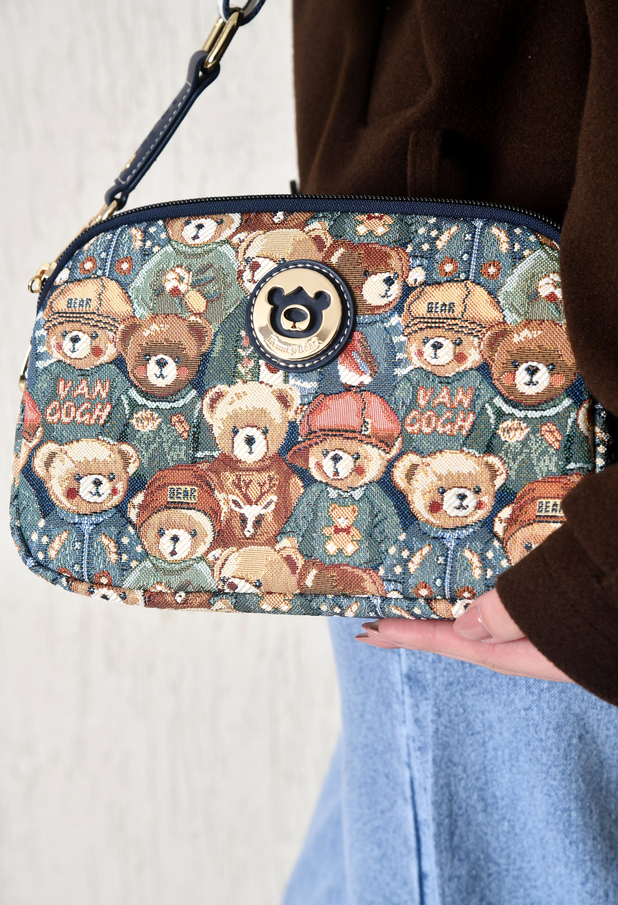 Green Bear Crossbody Bag