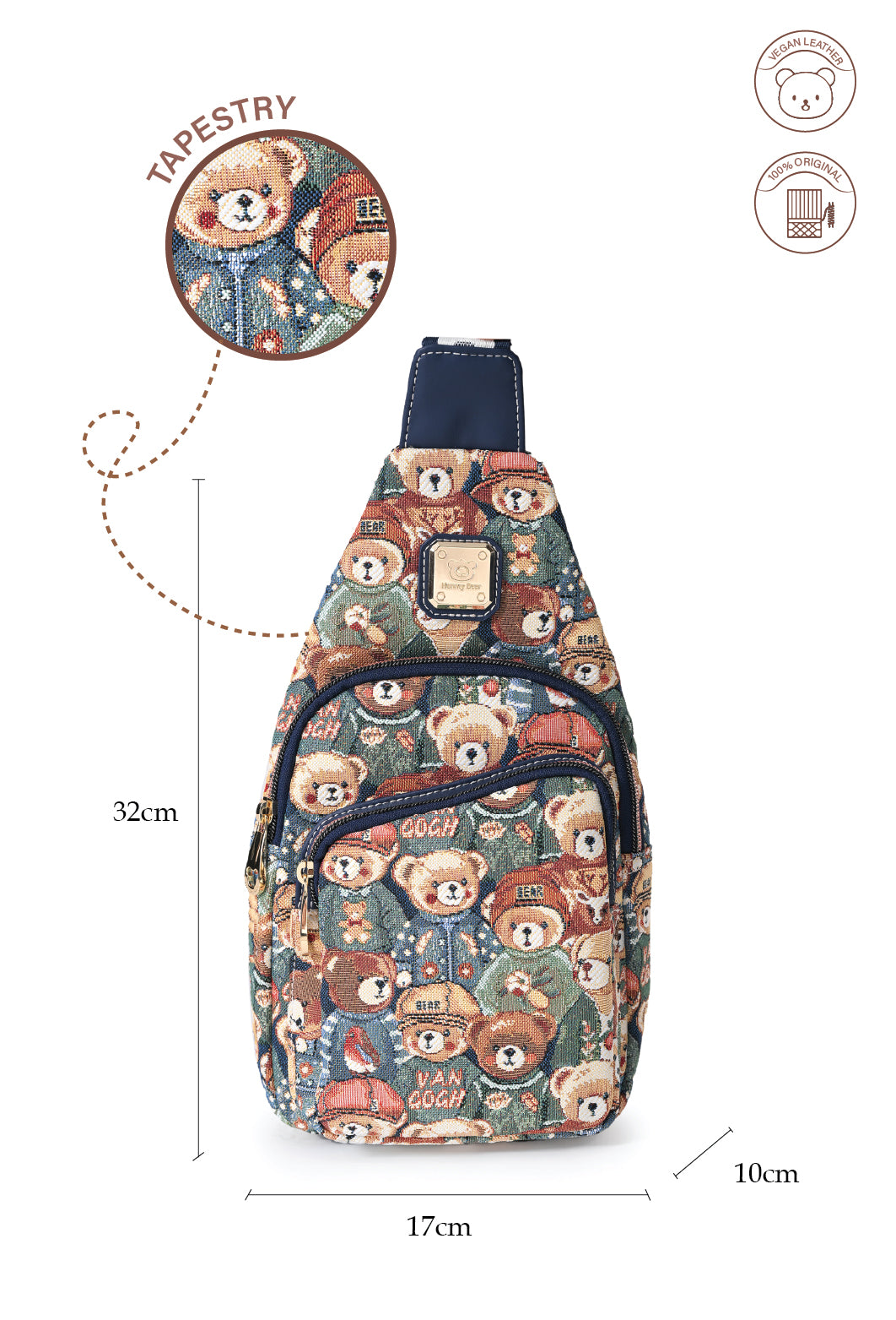Green Bear Crossbody