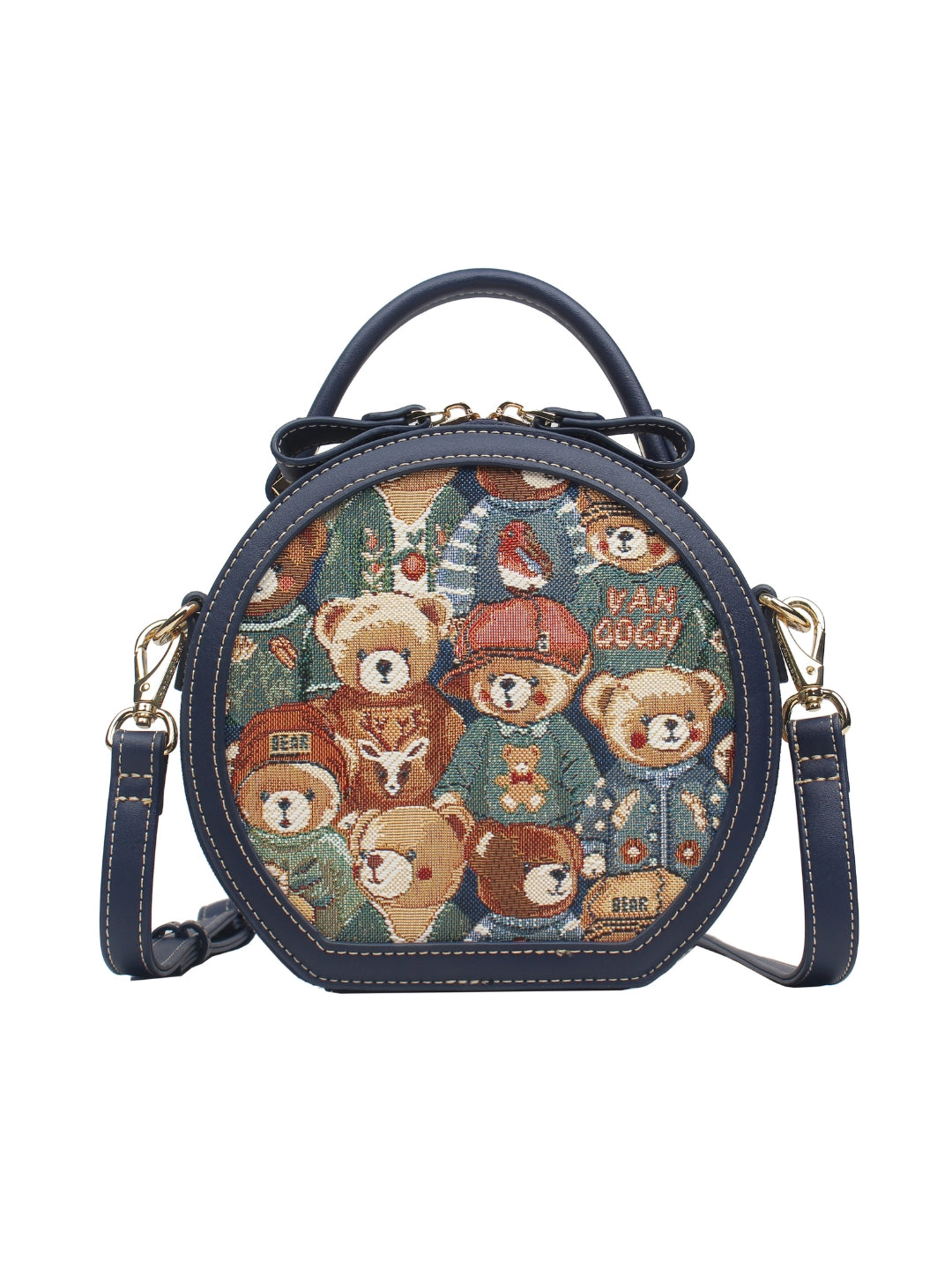 Green Bear Round Bag