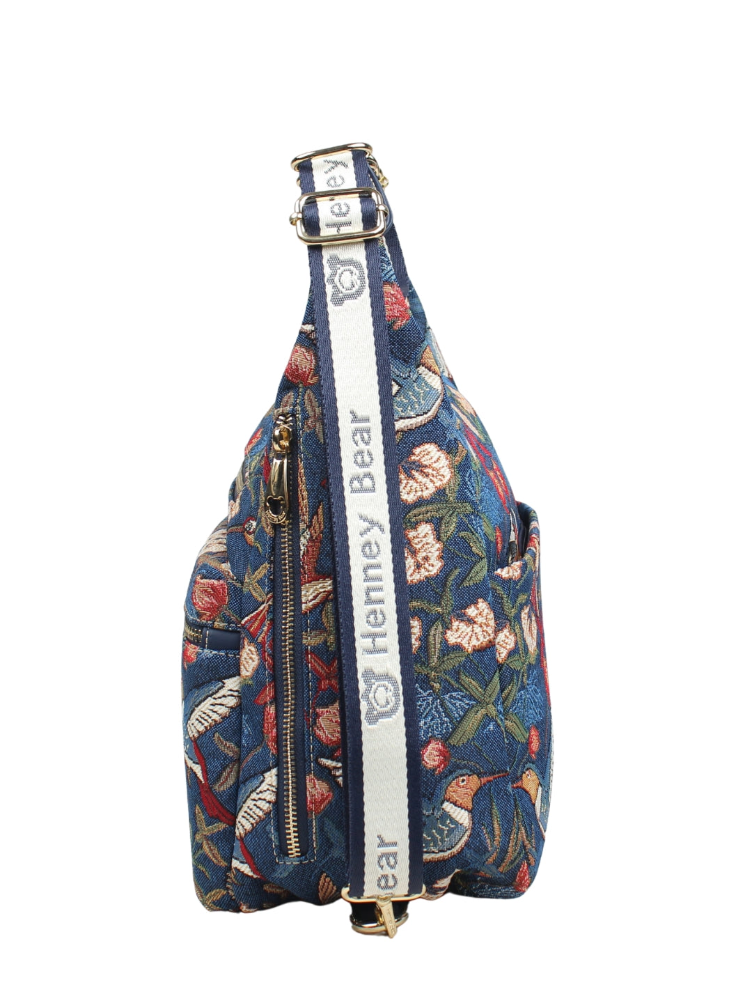 Blue Hummingbird Shoulder Bag/Hobo