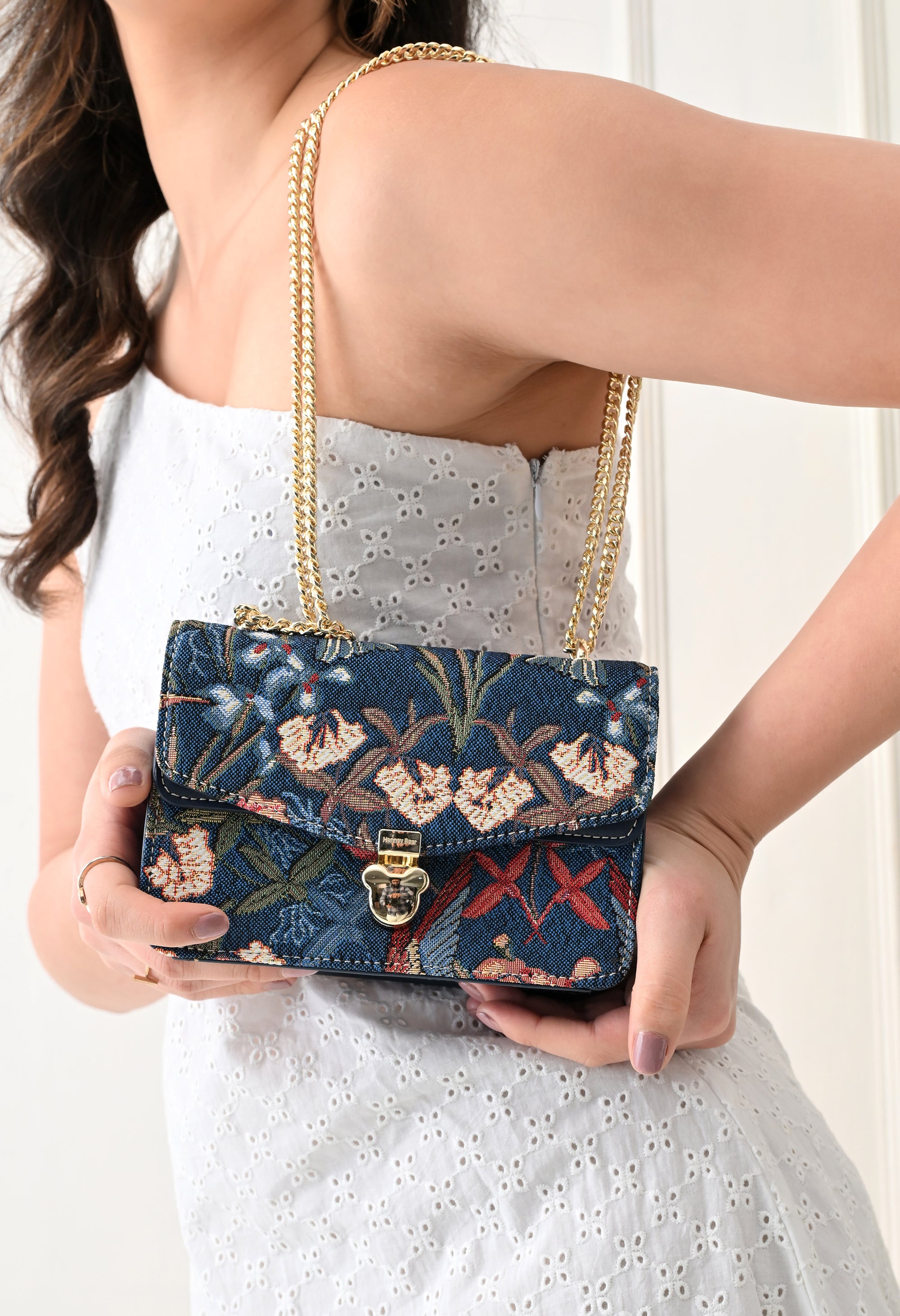 Blue Hummingbird Sling Bag