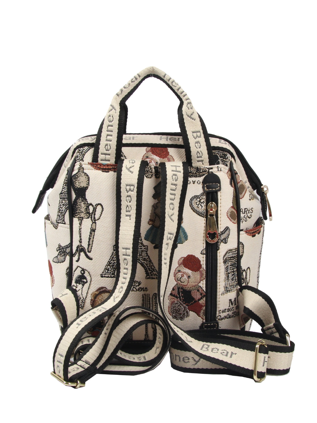 Paris Bear Compact Backpack