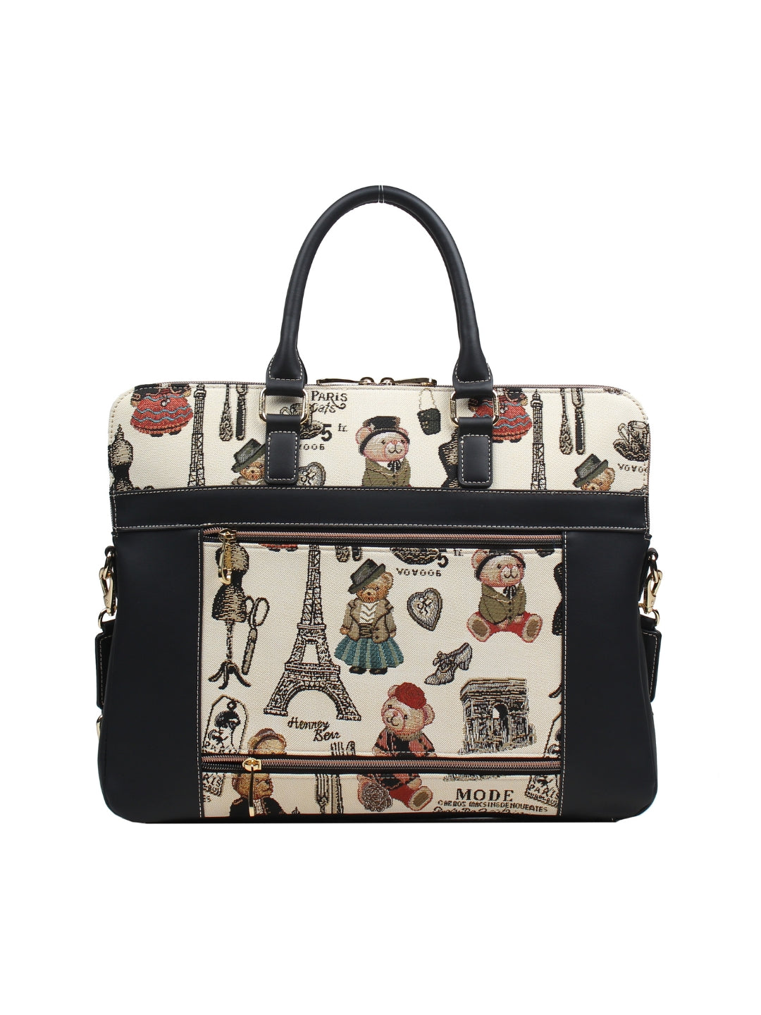 Paris Bear Laptop Bag