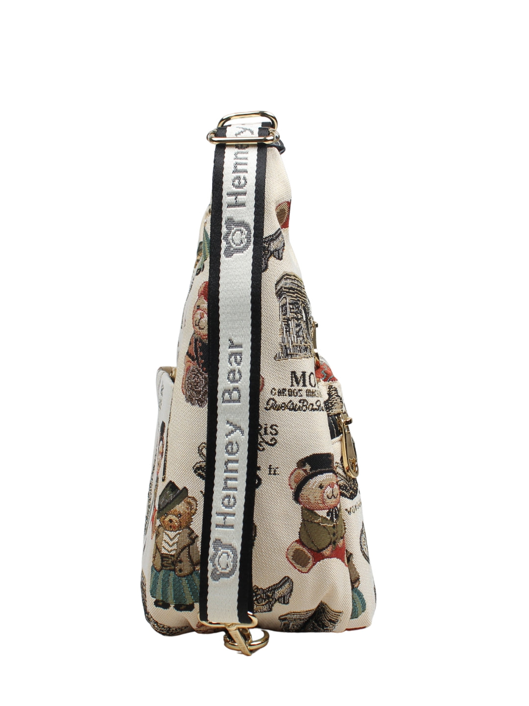 Paris Bear Shoulder Bag/ Hobo