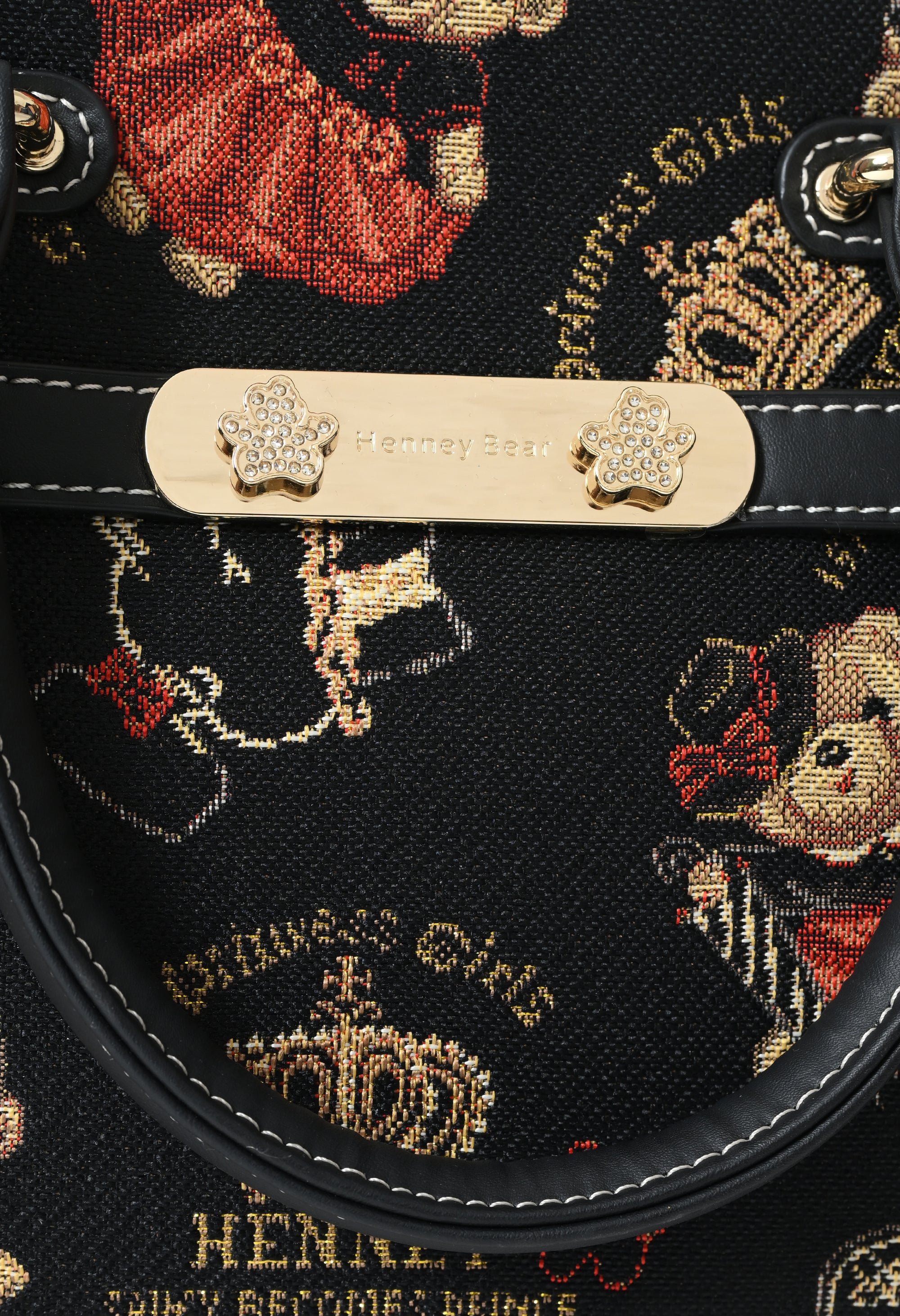 Crown Bear Top Handle Bag
