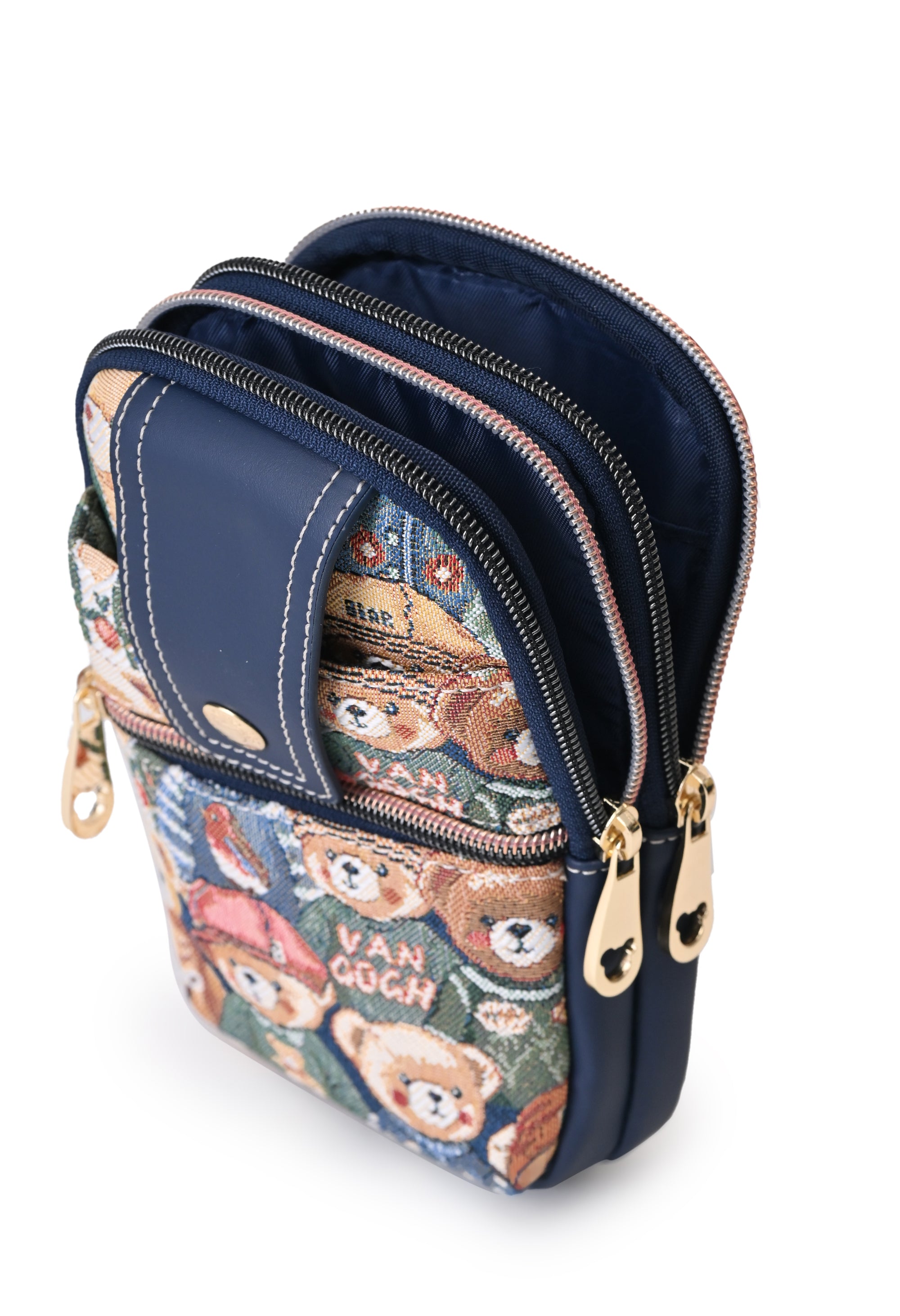 Green Bear Sling Bag / Mobile Holder / Multi-utility Travel Bag
