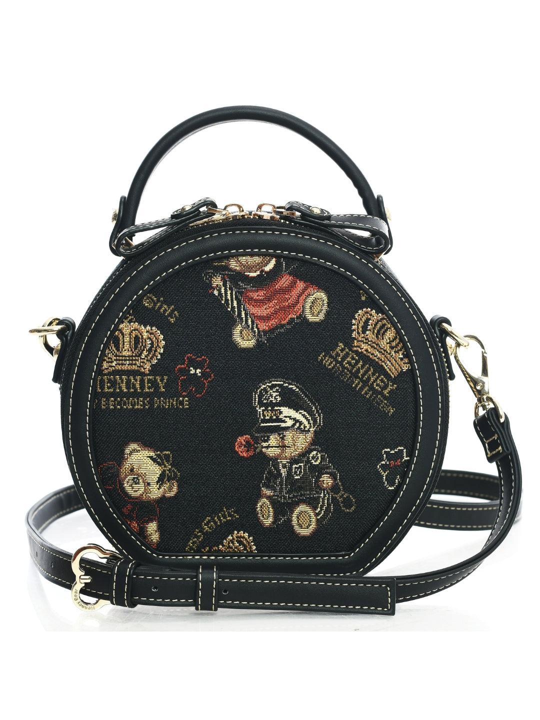 Crown Bear Round Bag