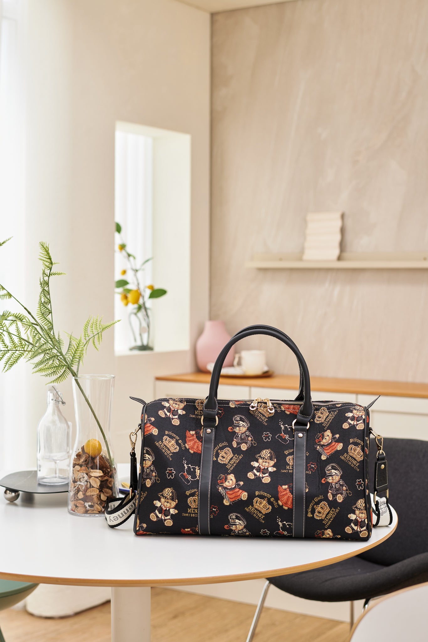 Crown Bear Weekender with Shoulder Strap