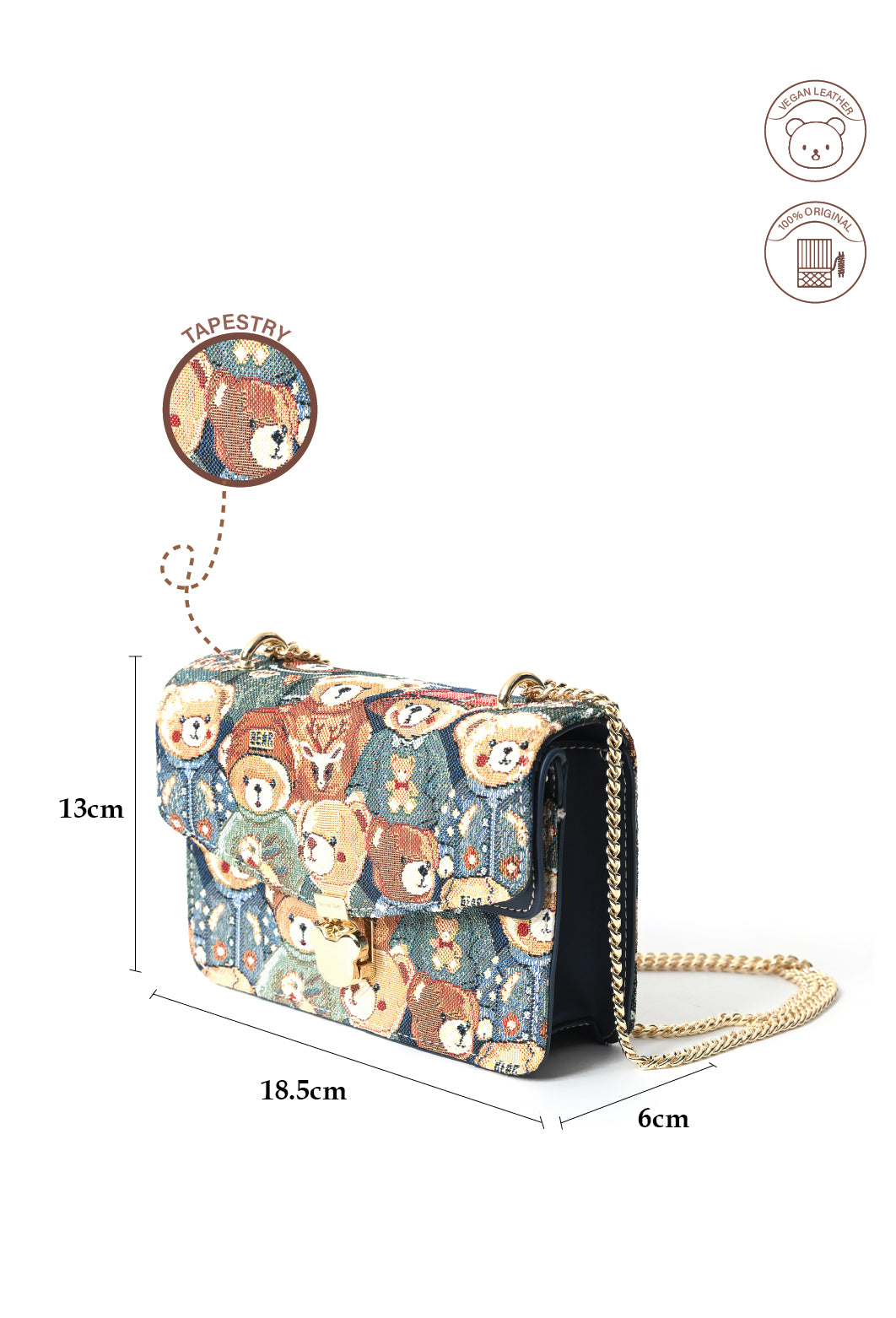 Green Bear Sling Bag