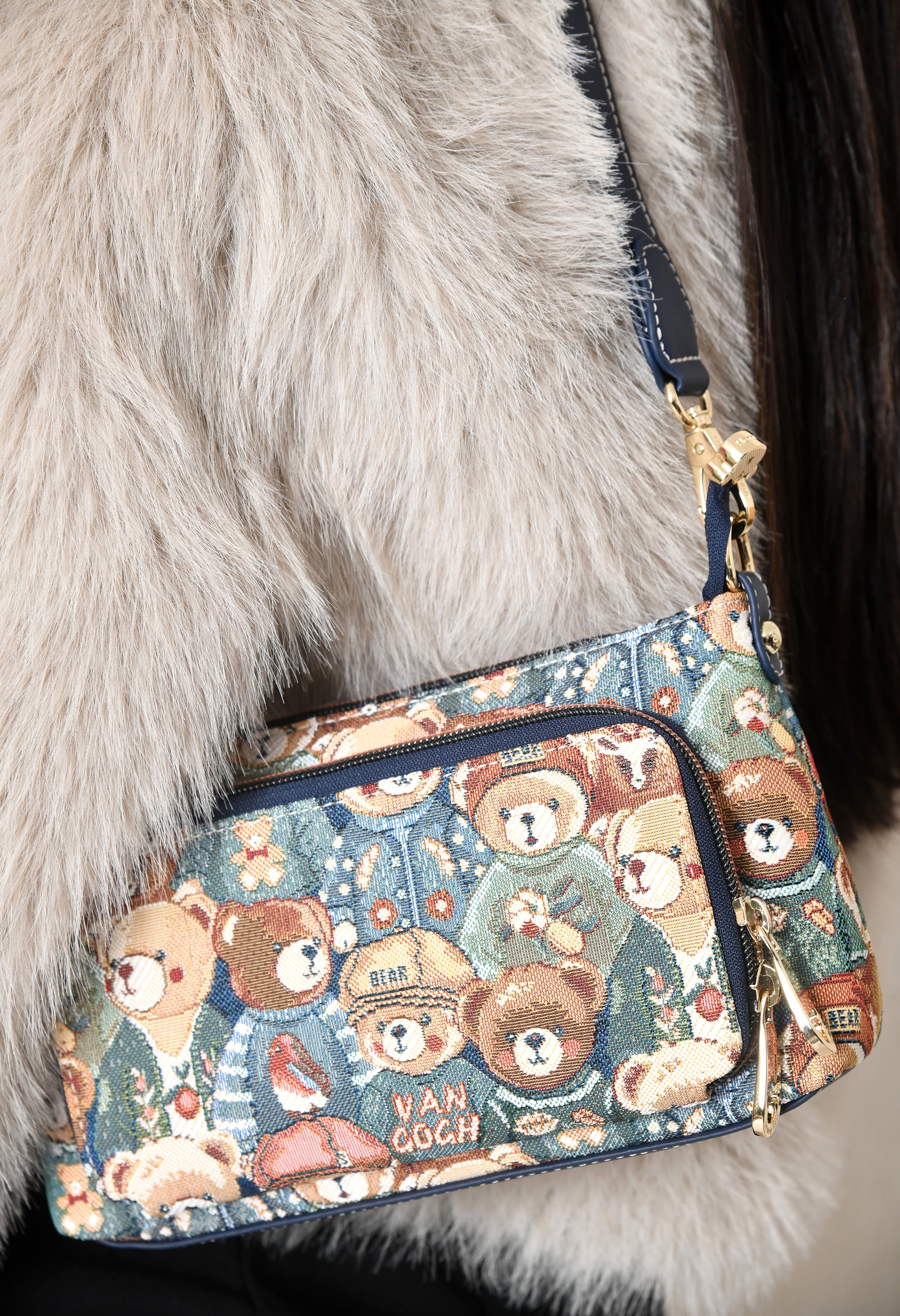 Green Bear Crossbody Bag