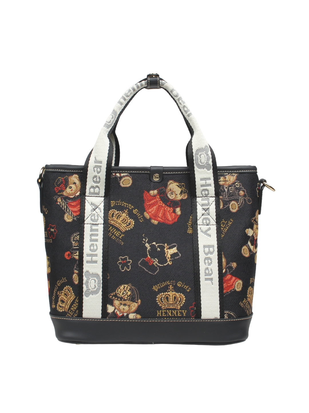 Crown Bear Top Handle Bag