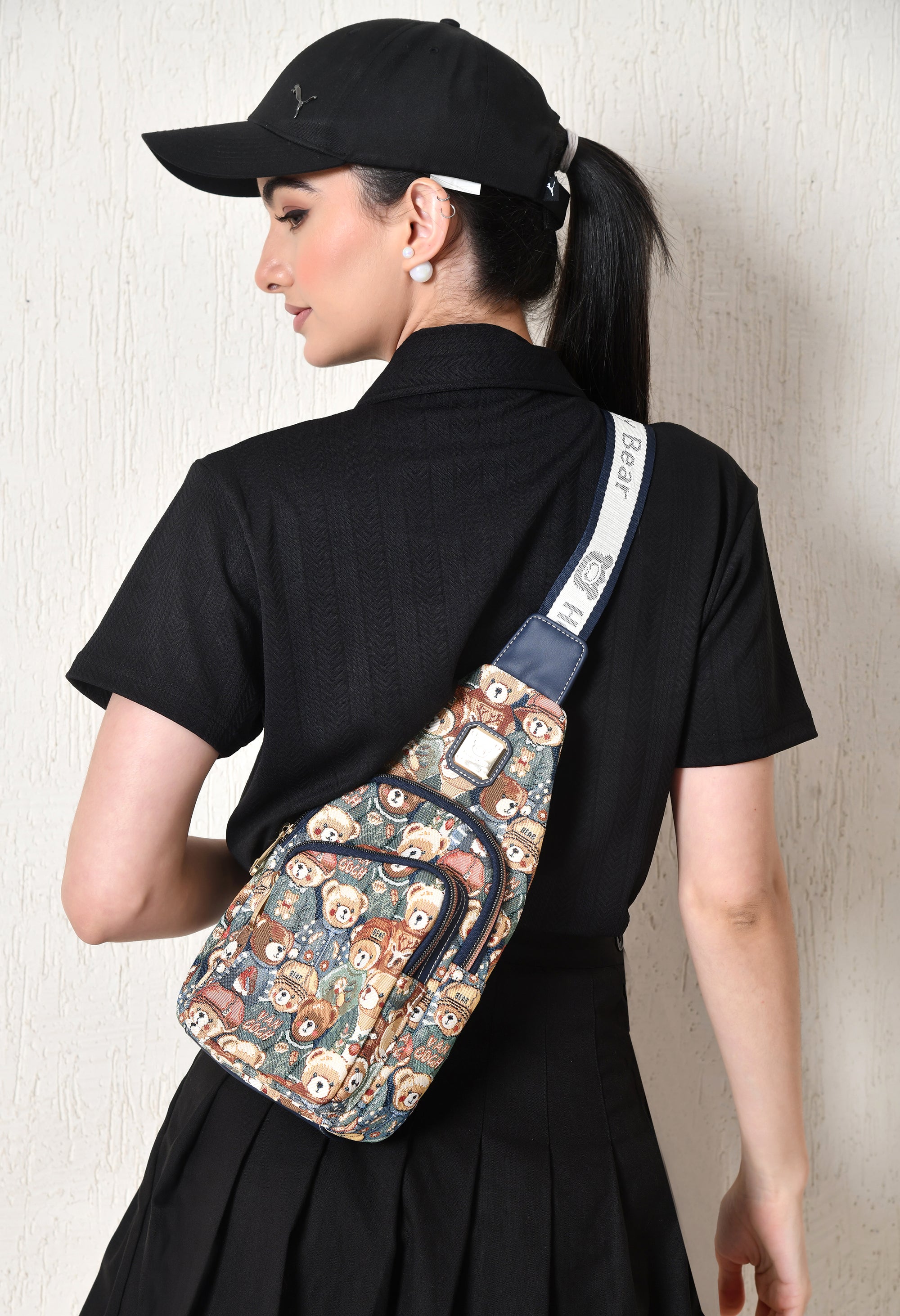 Green Bear Crossbody