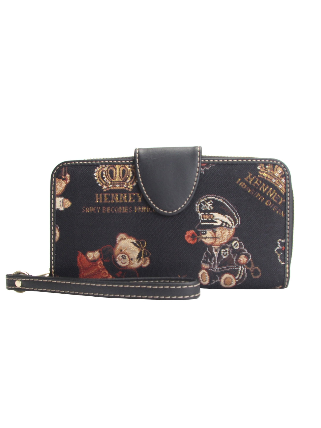 Crown Bear Wristlet Purse