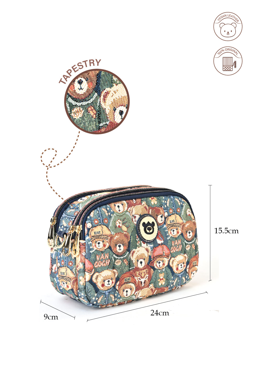 Green Bear Crossbody Bag