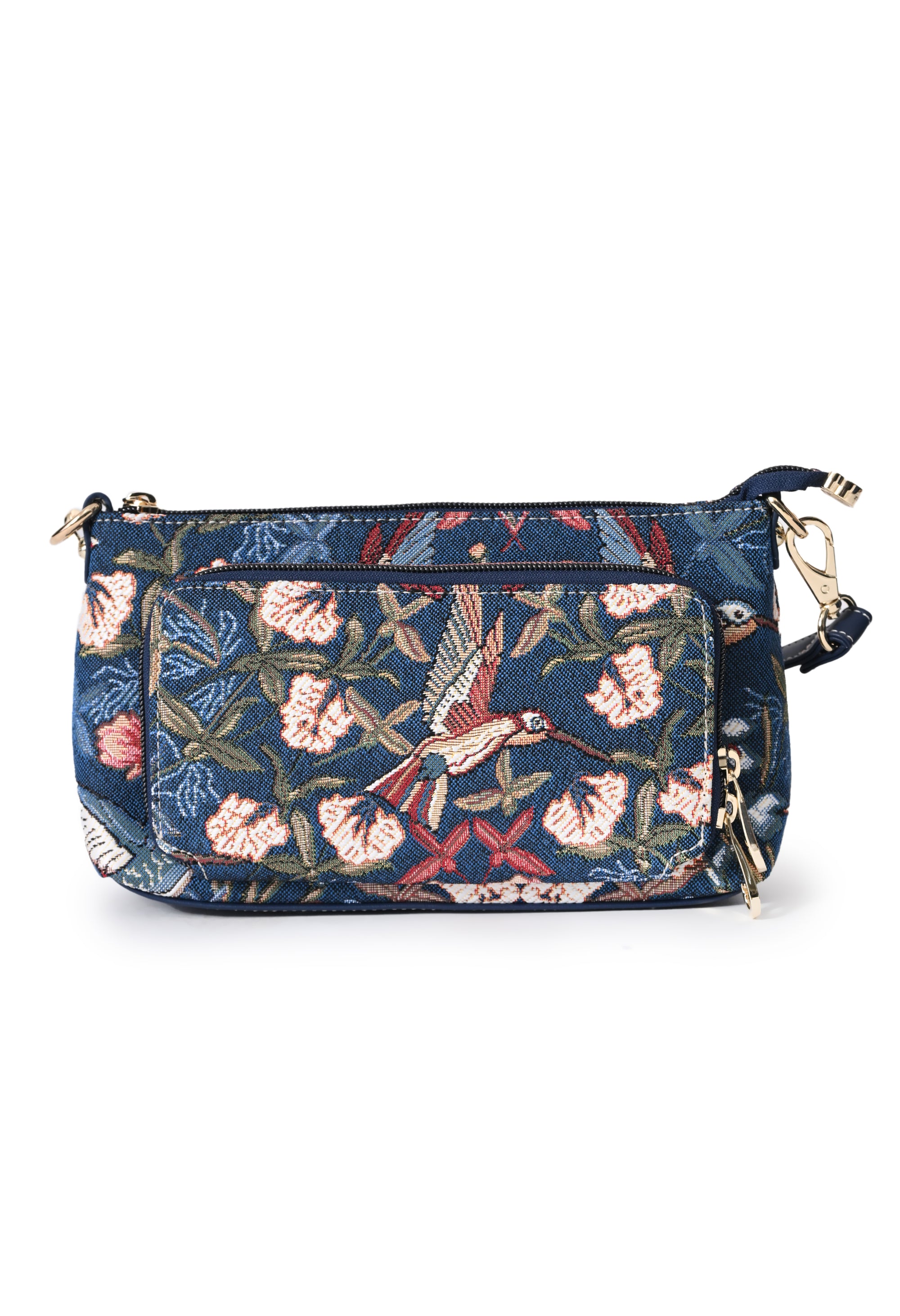 Blue Hummingbird Crossbody Bag
