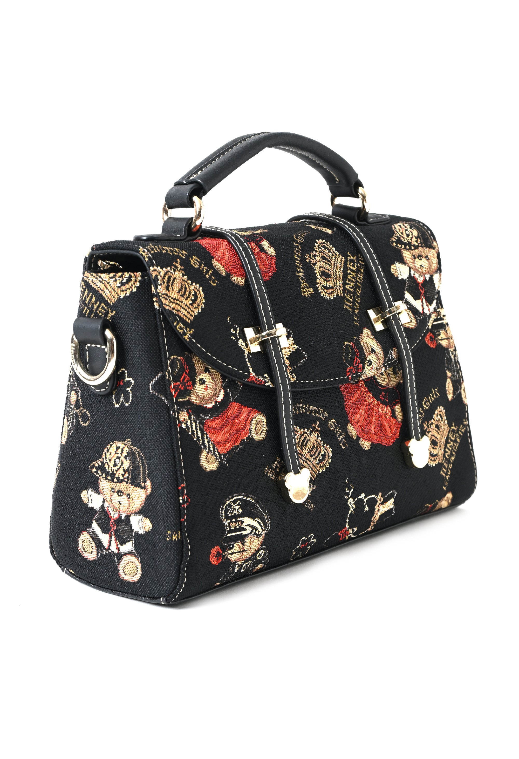 Crown Bear Top Handle Bag
