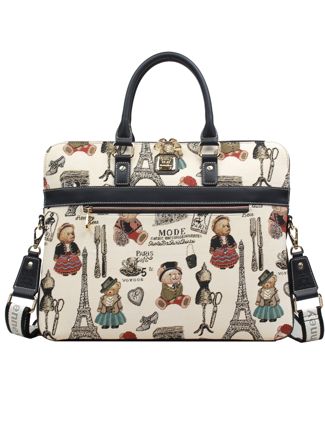 Paris Bear Laptop Bag