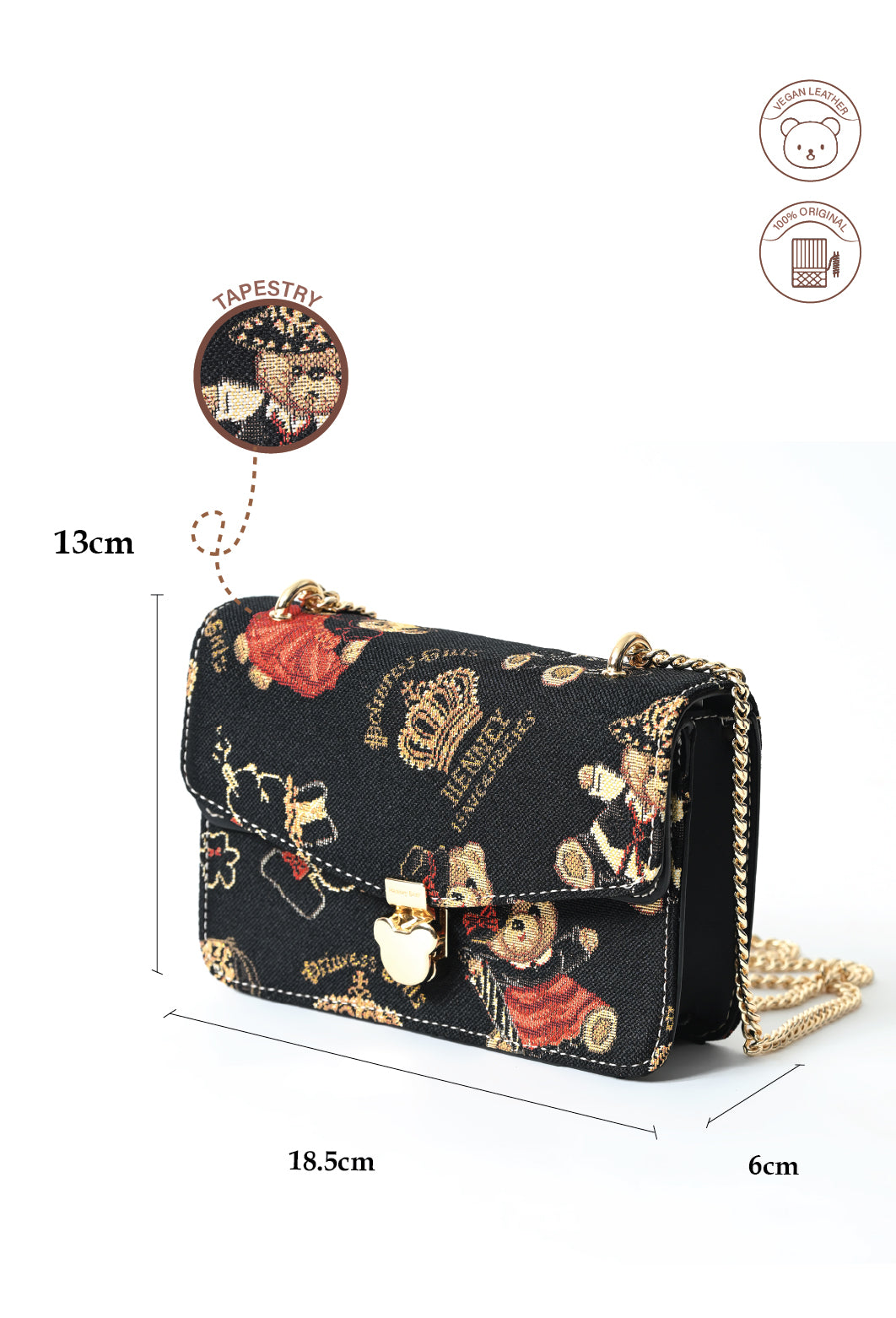 Crown Bear Sling Bag