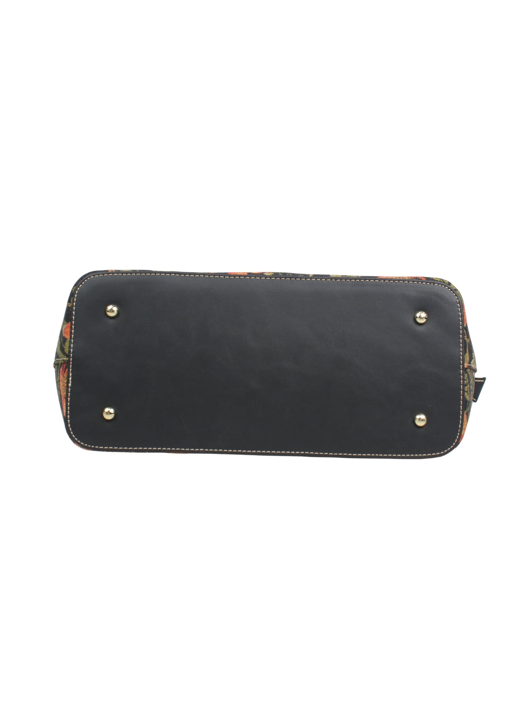 Floral Summer Black Tote Bag