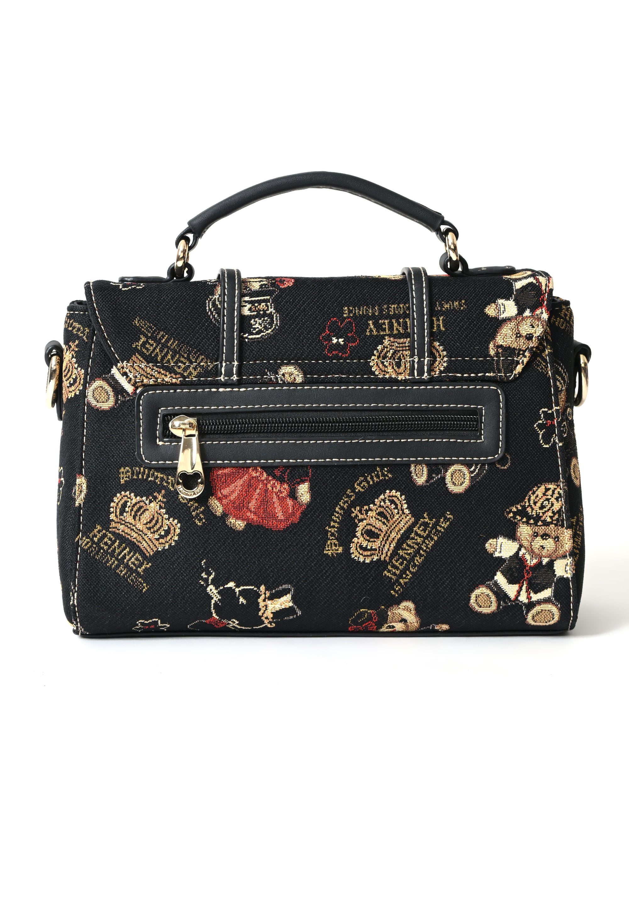 Crown Bear Top Handle Bag