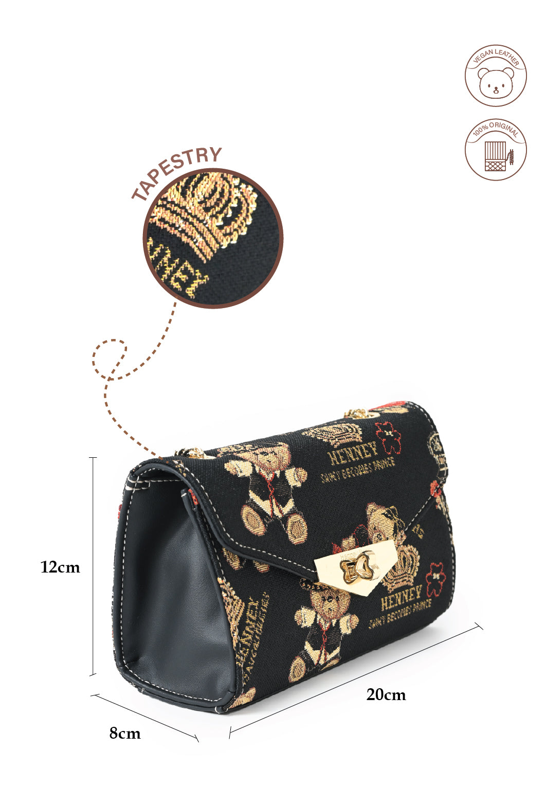 Crown Bear Sling Bag