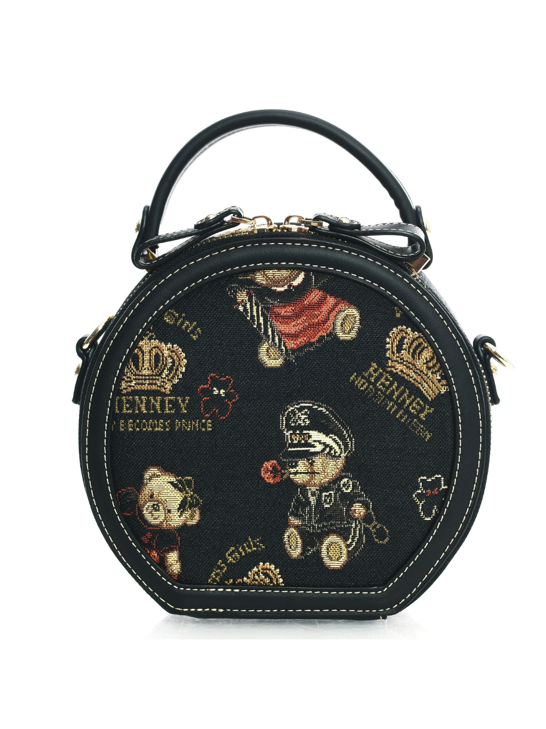 Crown Bear Round Bag